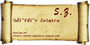 Sáfár Zelmira névjegykártya